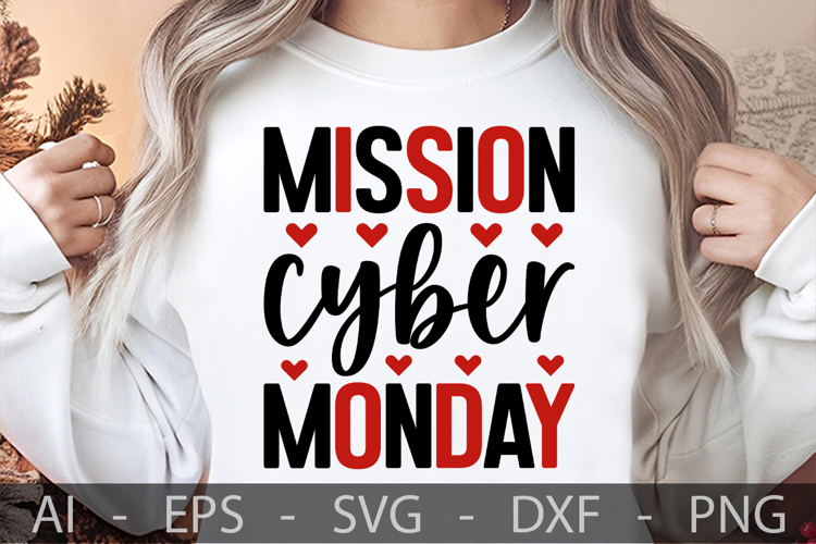 Mission Cyber Monday, Black Friday SVG Design