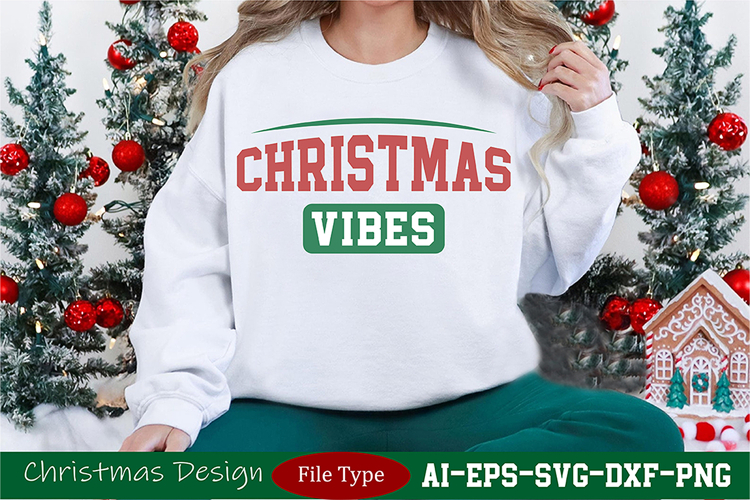 Christmas Vibes SVG-Festive Holiday Season Design