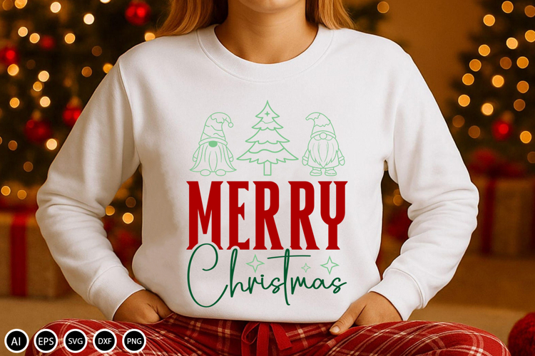 Merry Christmas - SVG Design Cut File, Christmas Design