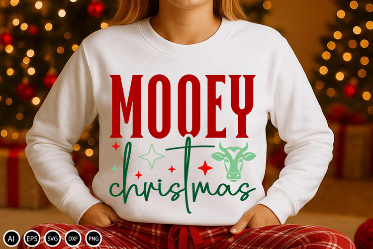 Mooey Christmas - SVG Design Cut File, Christmas Design