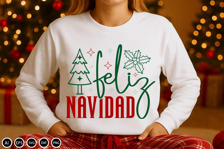Feliz Navidad - SVG Design Cut File, Christmas Design