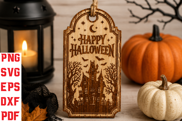 Halloween Haunted House Laser Cut SVG
