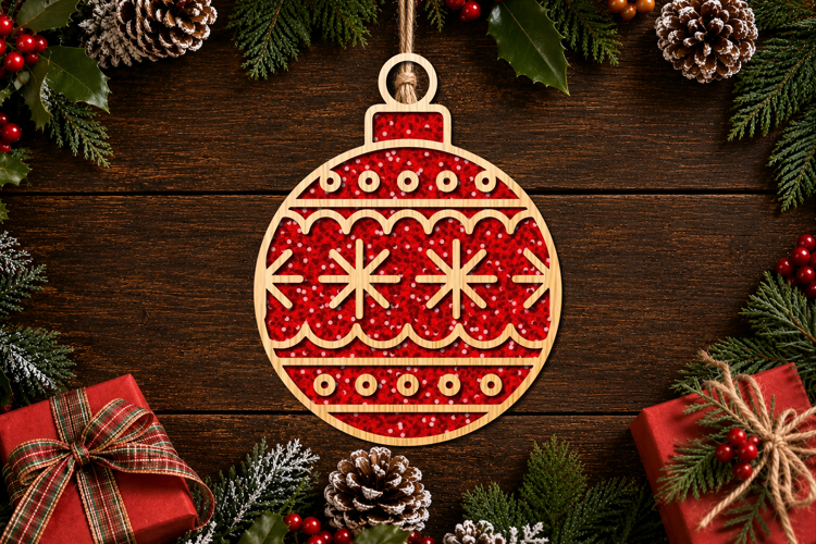 Snowflake Christmas Ornament SVG