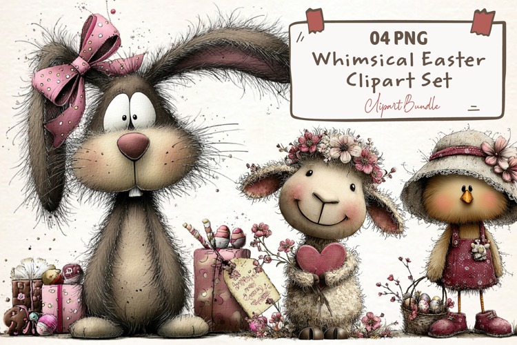 Whimsical Easter Clipart PNG