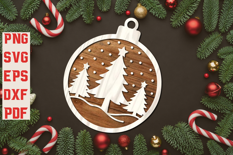 Winter Forest Ornament SVG