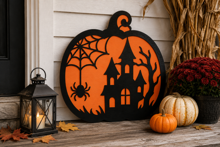 Spooky Haunted Pumpkin SVG