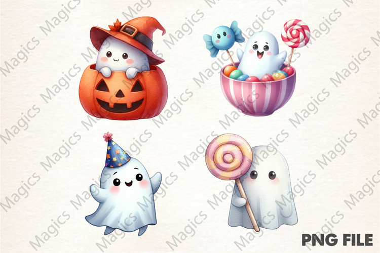Cute Halloween Ghost Clipart