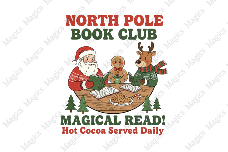 North Pole Book Club-Book Lover PNG