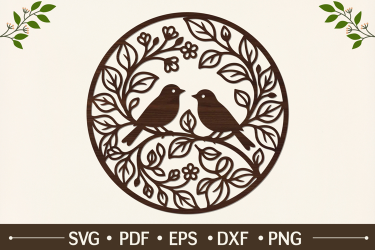 Romantic Bird Couple SVG