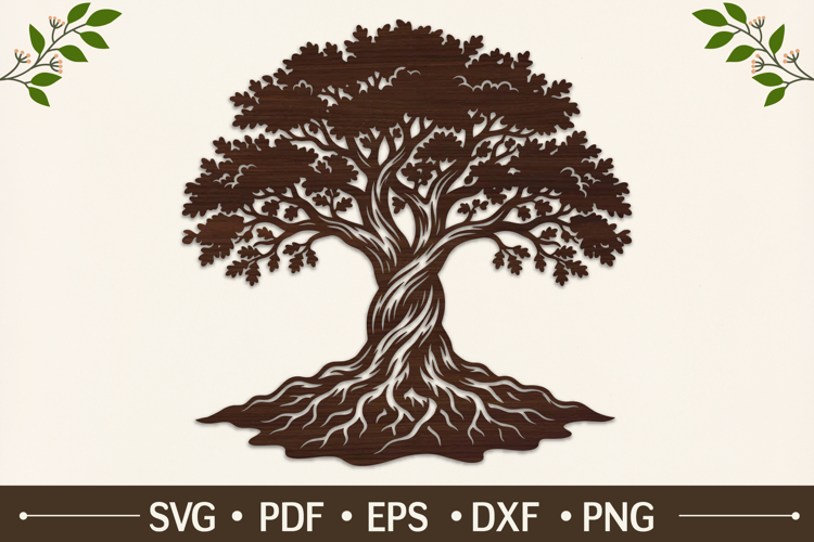Fantasy Twisted Tree Silhouette SVG
