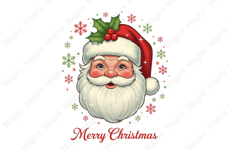 Vintage Christmas PNG, Santa Claus