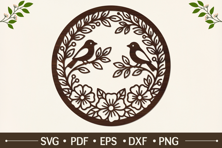 Romantic Love Birds SVG