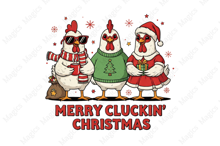 Merry Cluckin Christmas PNG