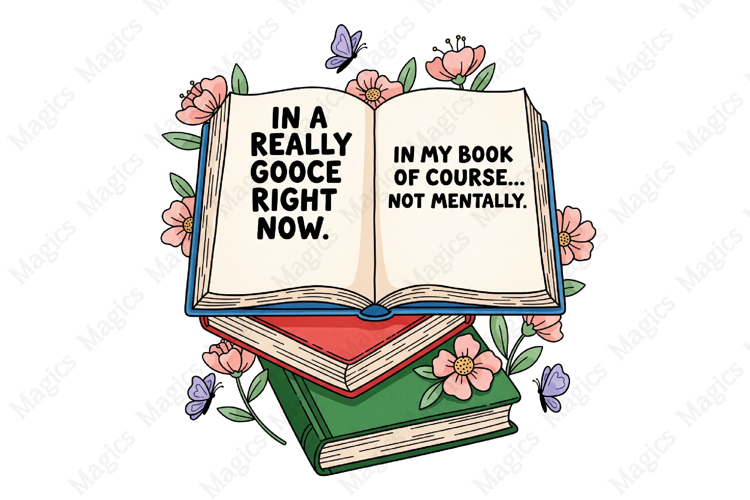 In My Book of Course Not Mentally PNG