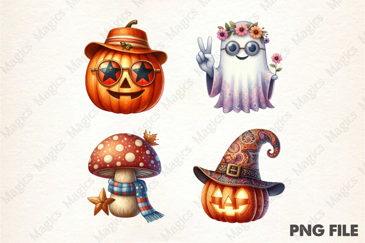 Retro Fall Png, Fall, Halloween
