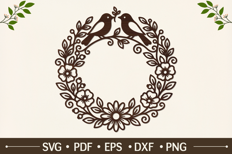 Nature Round Sign Laser Cut Design