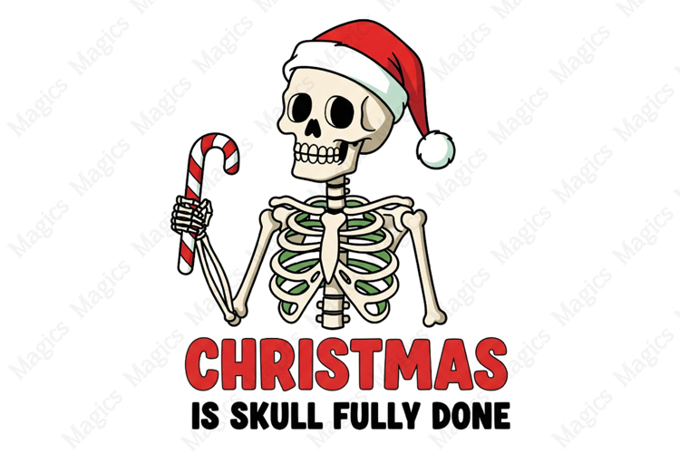 Funny Christmas Skeleton PNG