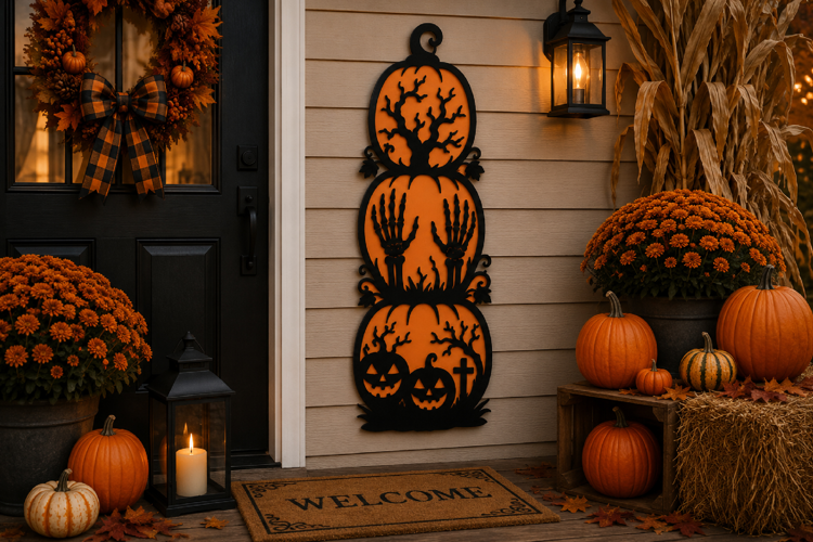Skeleton Hands Pumpkin SVG