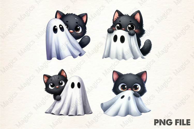 Halloween Funny Black Cat Clipart