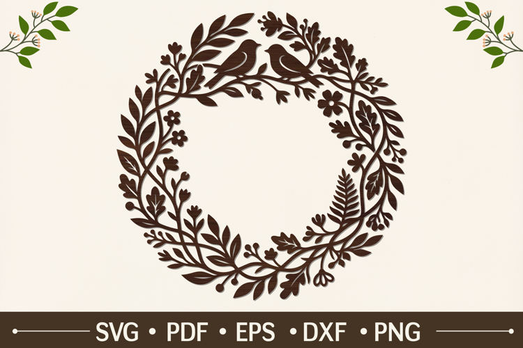 Woodland Love Birds SVG