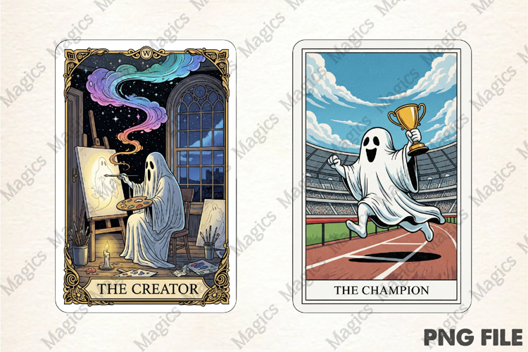 Halloween Tarot Card PNG