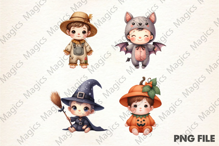 Halloween Baby Costume Clipart
