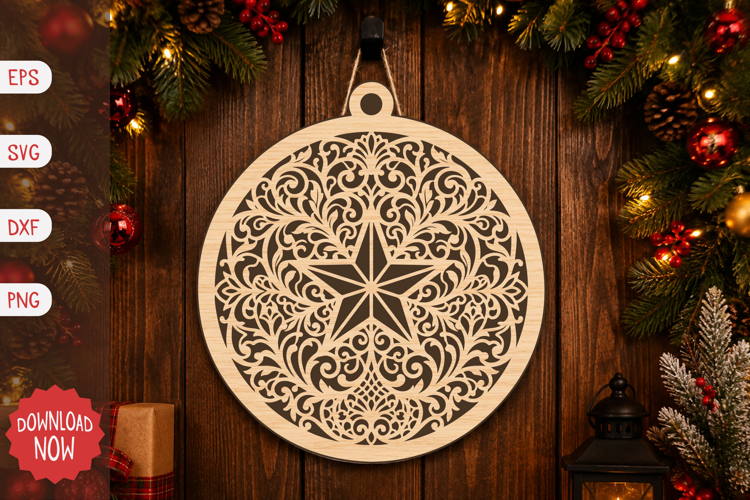 Star Filigree Ornament SVG