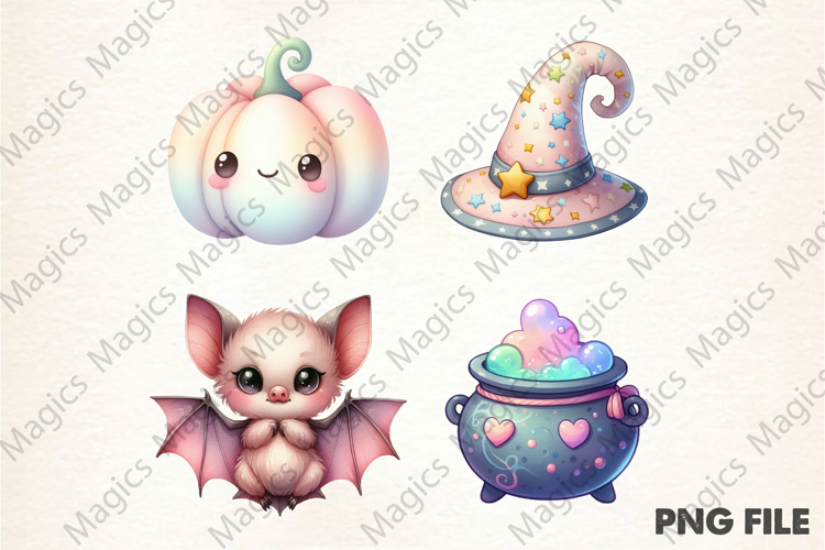 Cute Pastel Halloween Clipart
