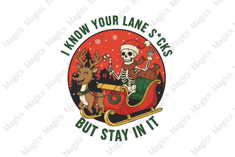 Vintage Skeleton Santa Funny Holiday Png