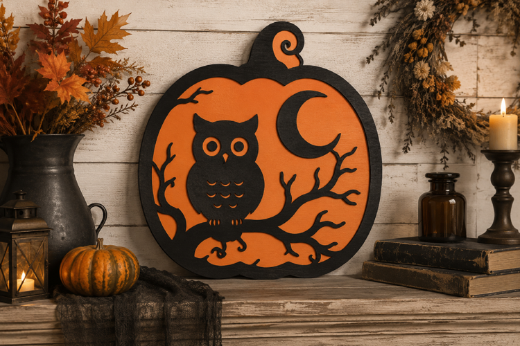 Owl Pumpkin Halloween SVG