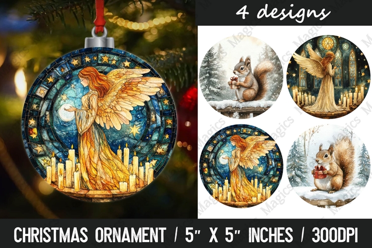 Christmas round ornaments sublimation design