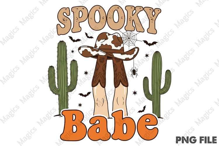 Western-Themed Halloween Spooky Babe Design