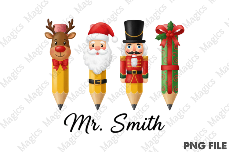 Christmas Pencils Png,teacher Christmas