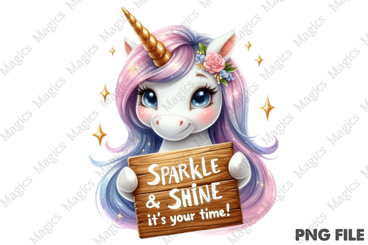 Unicorn Magic Sublimation, Birthday Sublimation Design