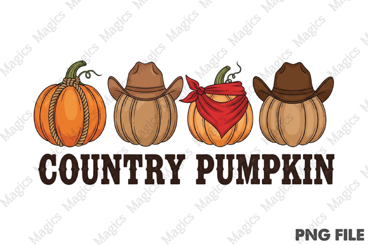 Western-Themed Country Pumpkin Design