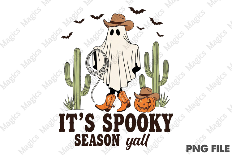Cowboy Ghost Spooky Season Design