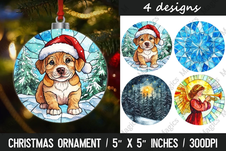 Christmas Ornaments Round Design, Christmas PNG Sublimation