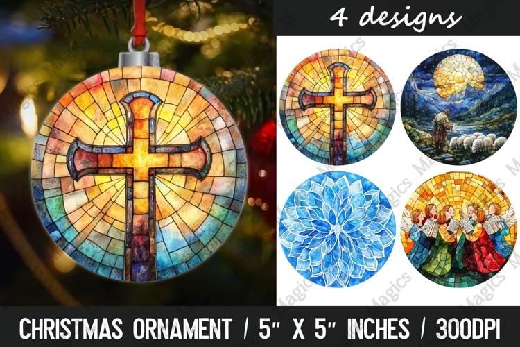 Christmas Ornaments Round Design, Christmas PNG Sublimation