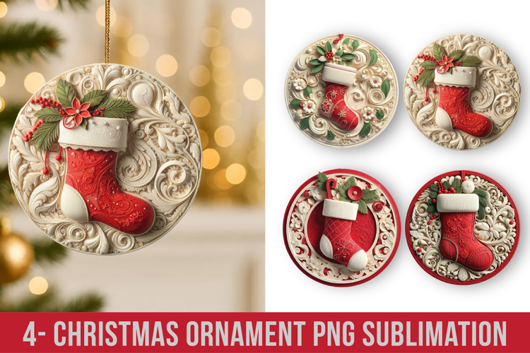 3D Christmas Ornaments Sublimation