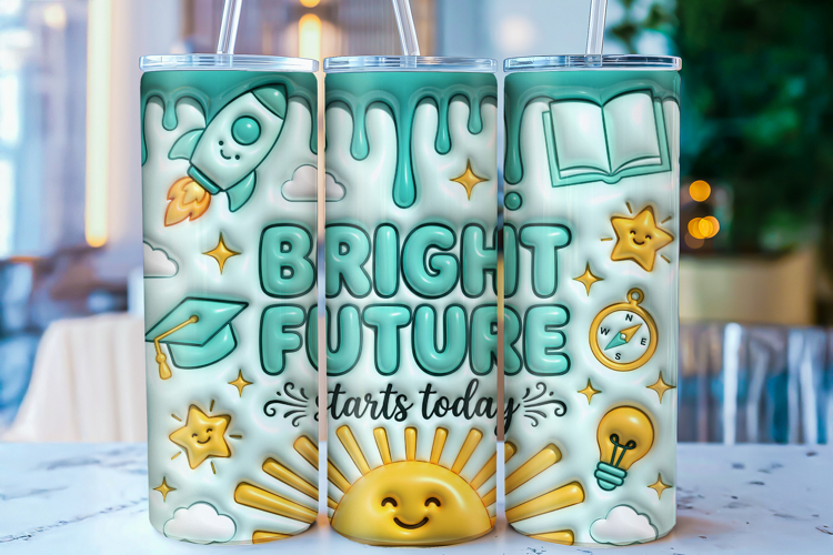 Bright Future Graduation Tumbler Wrap PNG