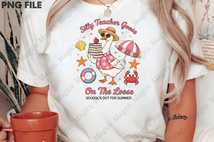 Summer Teacher Goose PNG Clipart