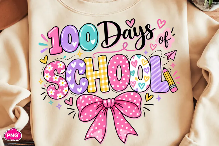 100 Days of School PNG, Happy 100 Days Of School PNG