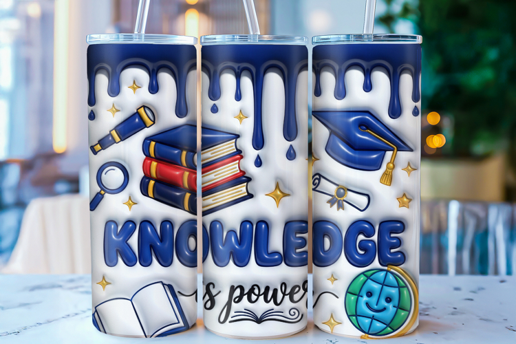 Graduation Tumbler Wrap PNG