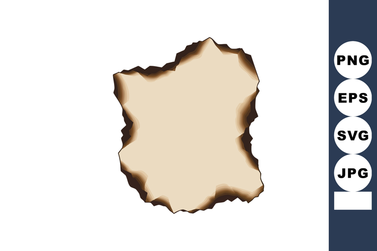 Torn burnt paper edges with beige center vector illustration example image 1