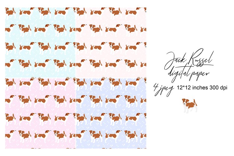 Jack Russel Digital Paper, Pattern With Dogs