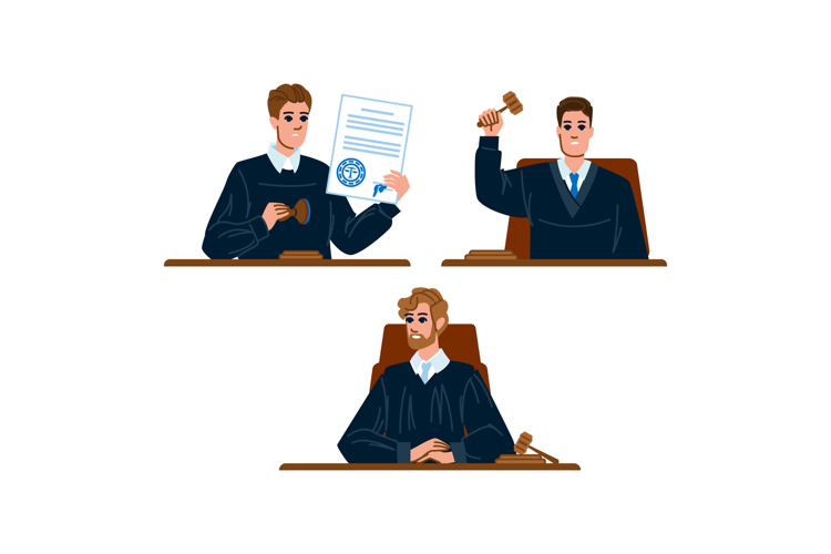 law judge man vector