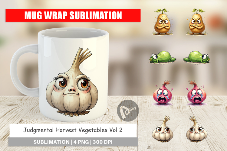 Judgmental Vegetables Mug Wrap
