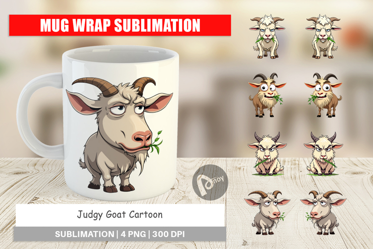 Mug Wrap Judgy Goat