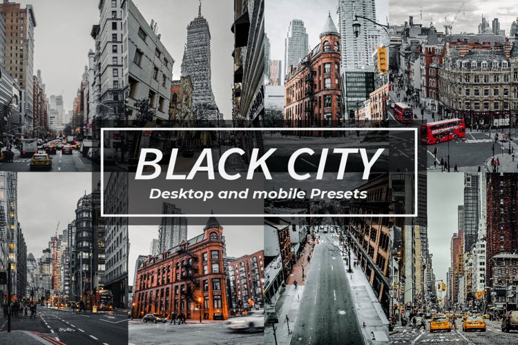 Street photography Black City lightroom presets for desktop example image 1