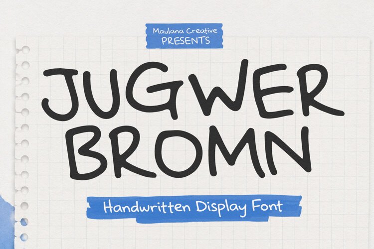 Jugwer Bromn Cute Handwritten Font example image 1